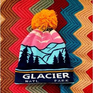 Glacier National park beanie/winter hat w Pom Pom 17$ Nice and thick. Very soft.